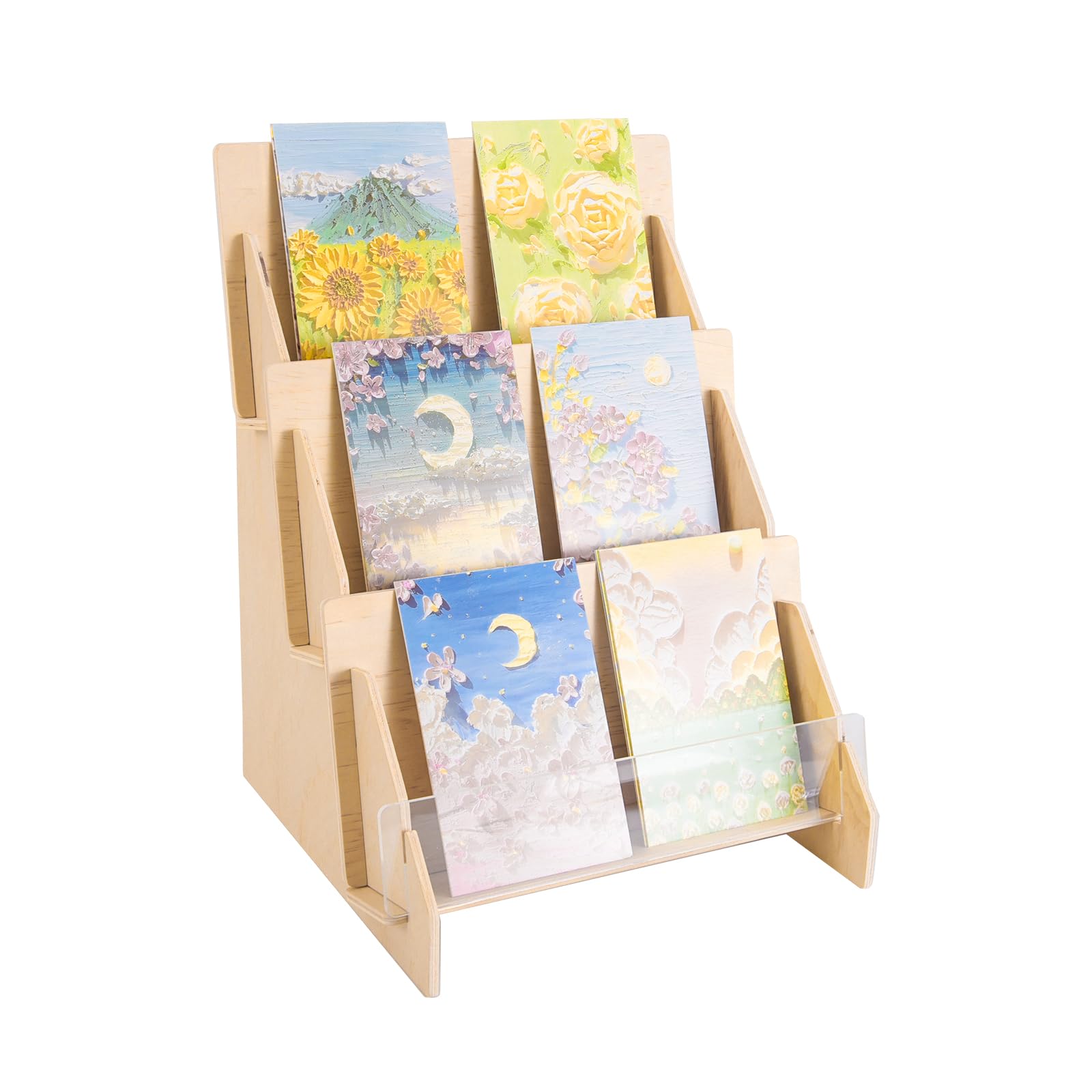 Amazon.co.jp: ROLIZOE 3段カードディスプレイスタンド ウッド